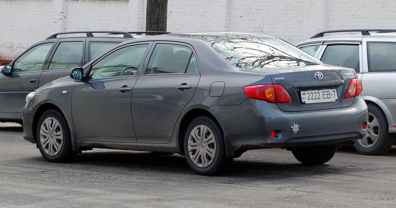 2222 EB-7, Toyota Corolla 10th gen (Altis) Sedan (E140/E150), 2006–2013 (–2020 for ZA-market)
