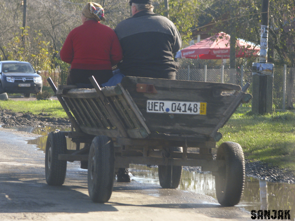 UER 04148, License plate without vehicle 