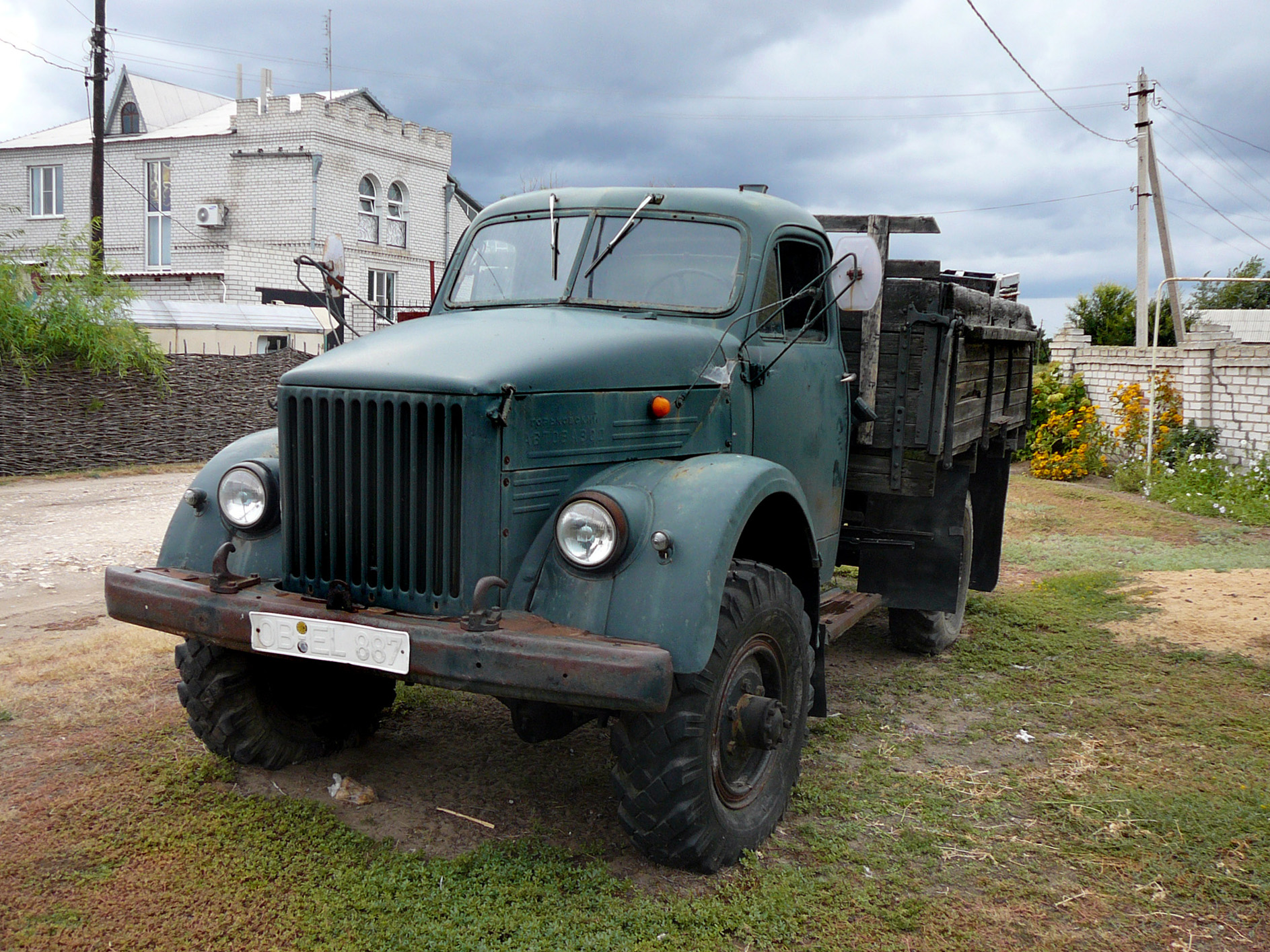 OB EL 887, License plate without vehicle 