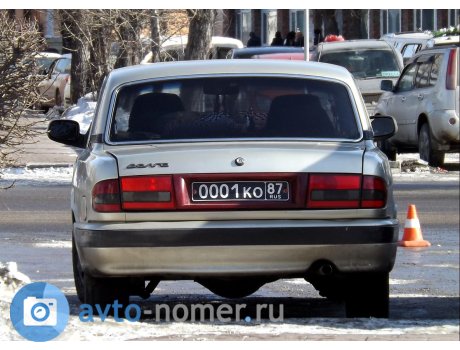 0001 ко 87, GAZ 31105 Волга