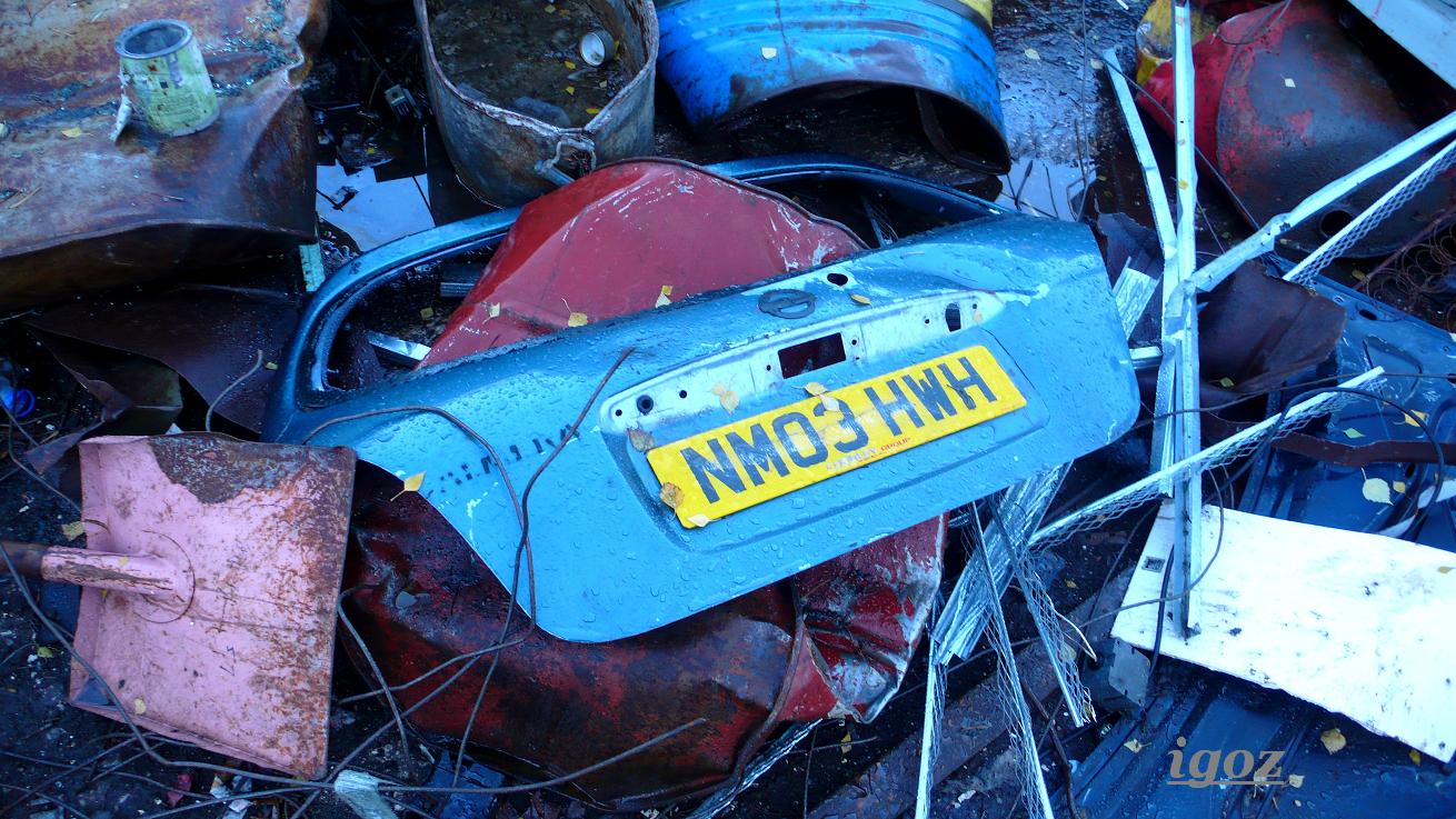 NM03HWH, License plate without vehicle 