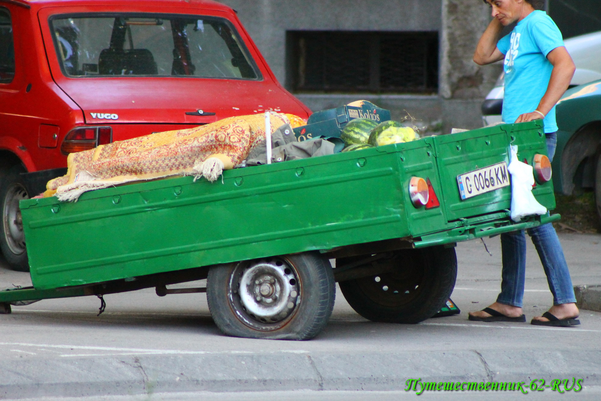 C 0066 KM, License plate without vehicle 