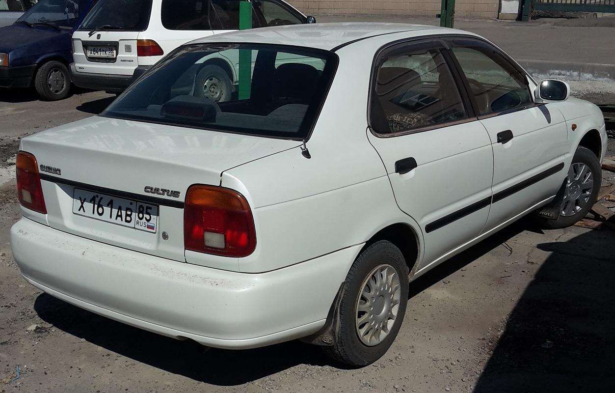 х 161 ав 85, Suzuki Cultus 3rd gen (Crescent) Sedan (GA/GB/GC/GD), 1995–2002