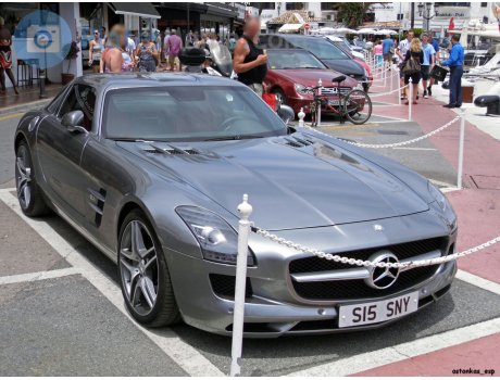 S15 SNY, Mercedes-Benz SLS AMG (Cardiff) License plate of the