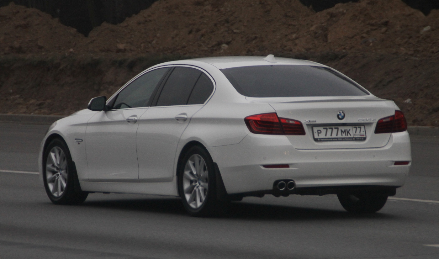 р 777 мк 77, BMW 5 Series 6th gen Sedan (F10/F18), 2010–2017