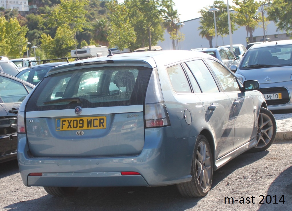 FX09WCR, SAAB 9-3 2nd gen SportCombi Wagon (YS3F), facelift, 2007–2012