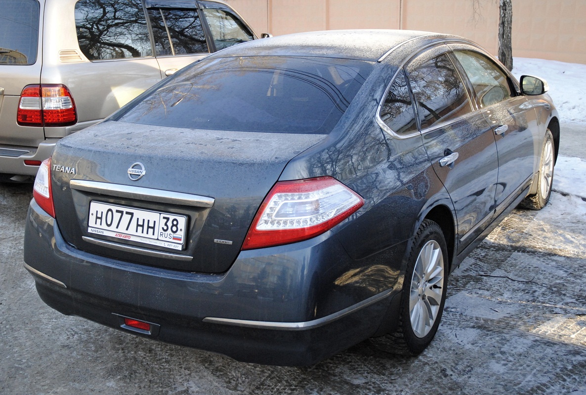 н 077 нн 38, Nissan Teana 2nd gen (J32), 2008–2014 (–2019 for TW-market)