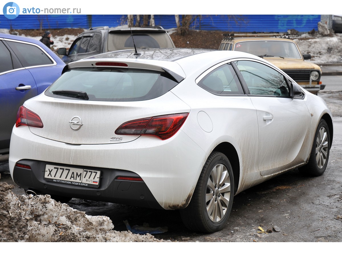 х 777 ам 777, Opel Astra 4th gen GTC (OPC) 3-door Hatch (J; P10), 2012–2018