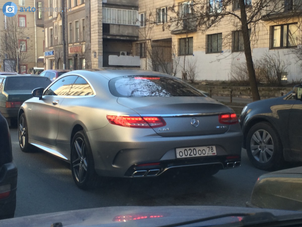 о 020 оо 78, Mercedes-Benz S-Klasse 8th gen Coupé (С217), 2014­–2020
