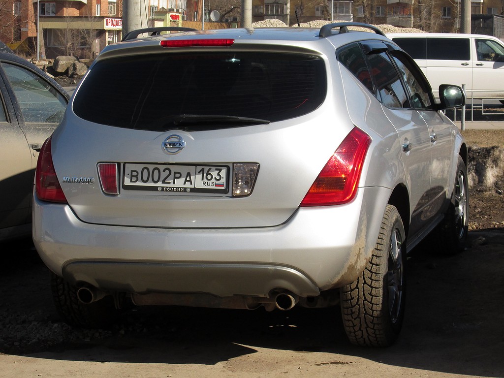 в 002 ра 163, Nissan Murano 1st gen (Z50), 2002–2007