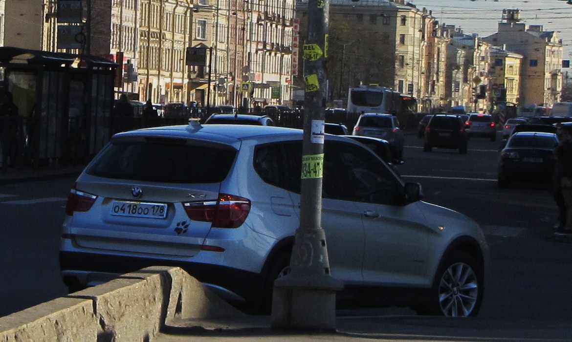 о 418 оо 178, BMW X3 2nd gen (F25), 2010–2017 (don't set)