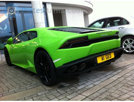 A1 GED, Lamborghini Huracán (Liverpool) License plate of the United Kingdom