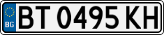 License plate of Bulgaria, Cars