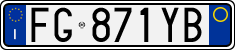 License plate of Italy, Cars (1994 year series)