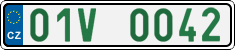 License plate of the Czech Republic, Oldtimers (2001)