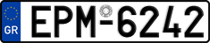 License plate of Greece, Cars