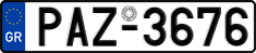 License plate of Greece, Cars